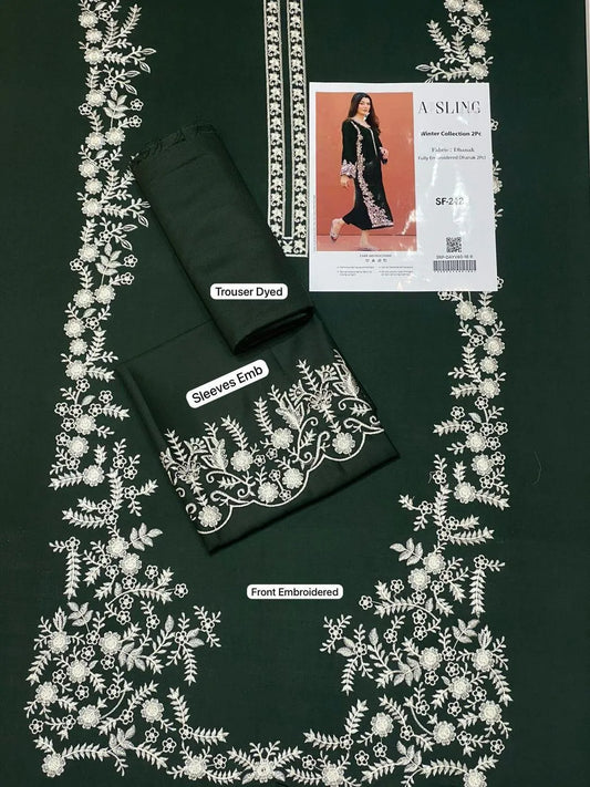 2 Pcs Women's Unstitched Embroidered Suit