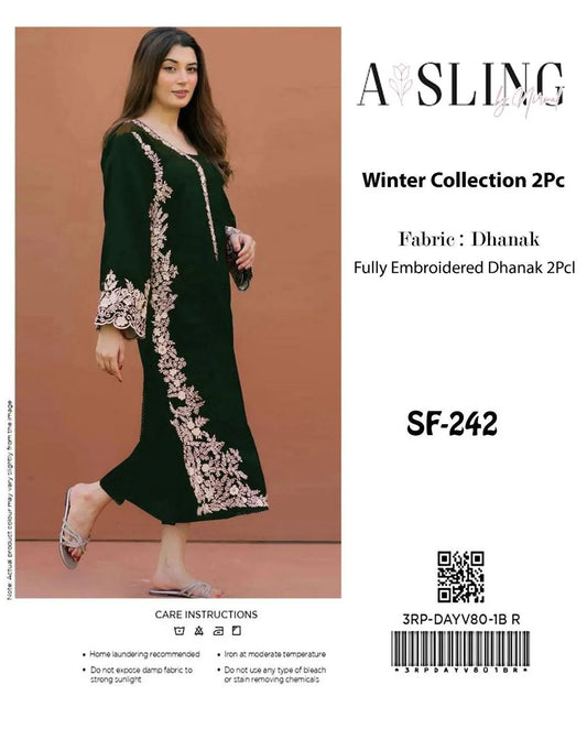 2 Pcs Women's Unstitched Embroidered Suit