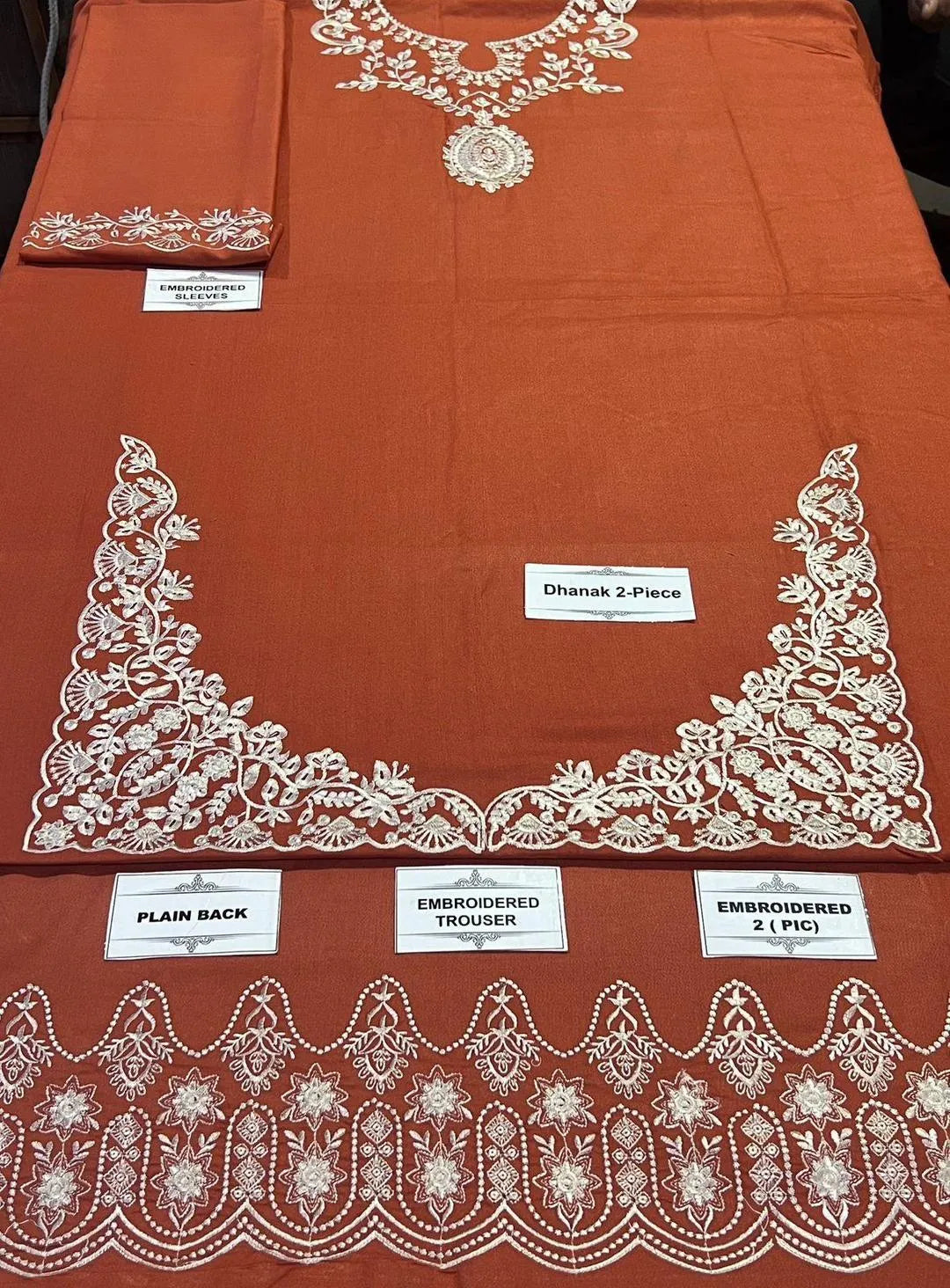 2 Pcs Women's Unstitched Embroidered Suit