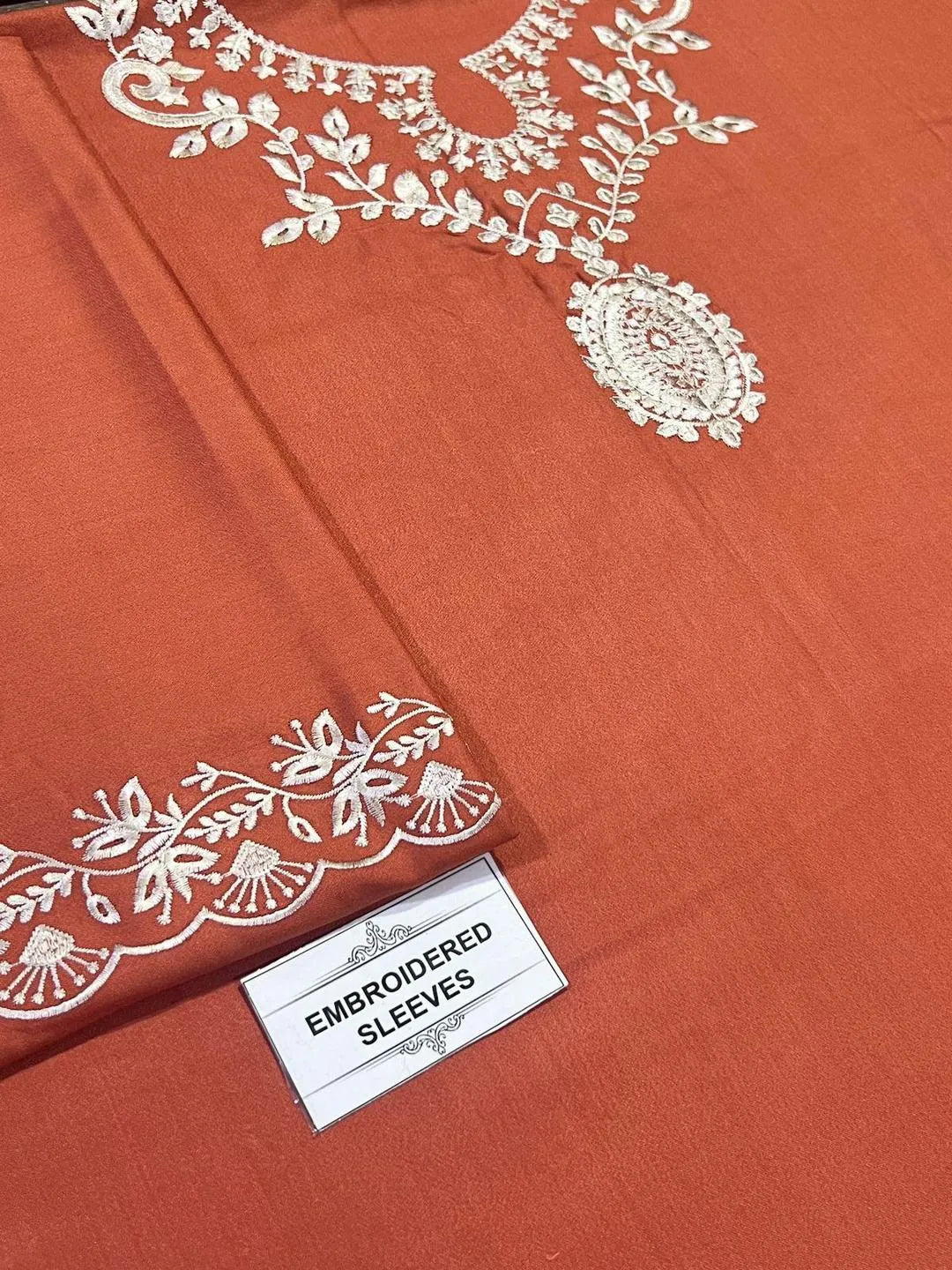 2 Pcs Women's Unstitched Embroidered Suit