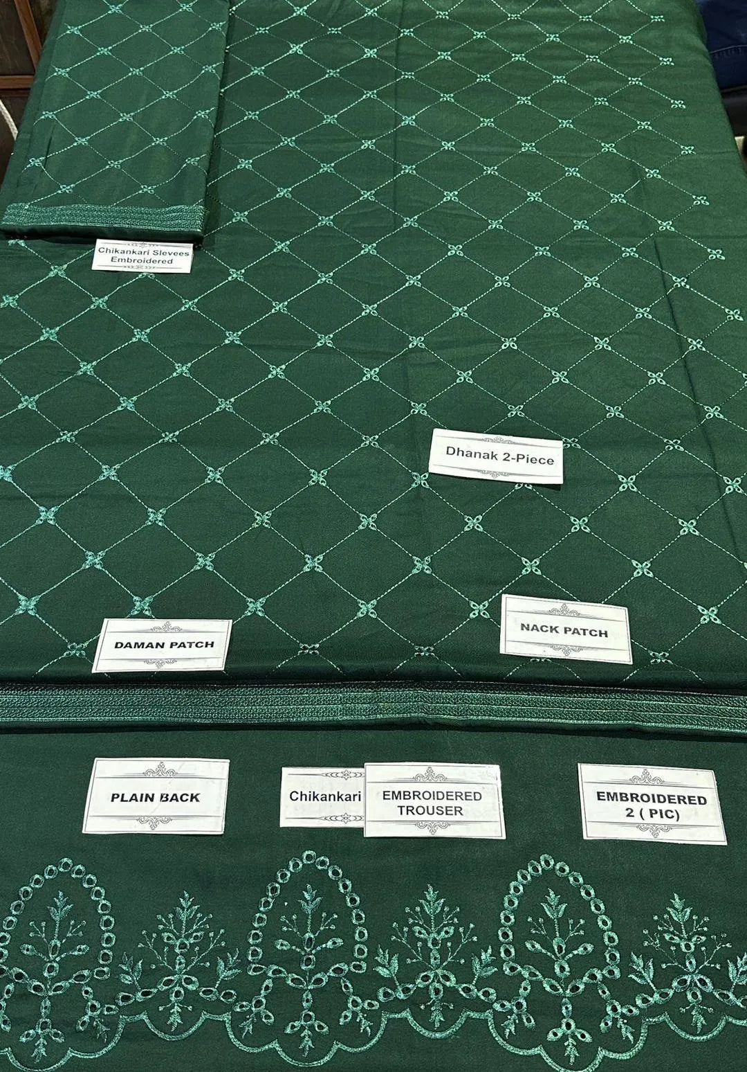 2 Pcs Women's Unstitched Embroidered Suit