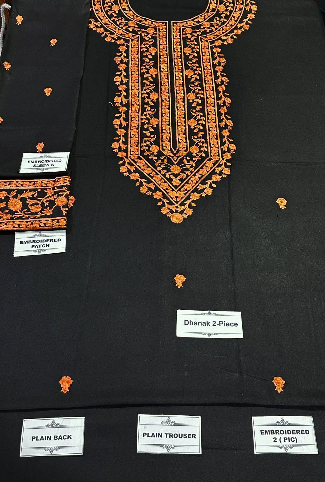 2 Pcs Women's Unstitched Embroidered Suit