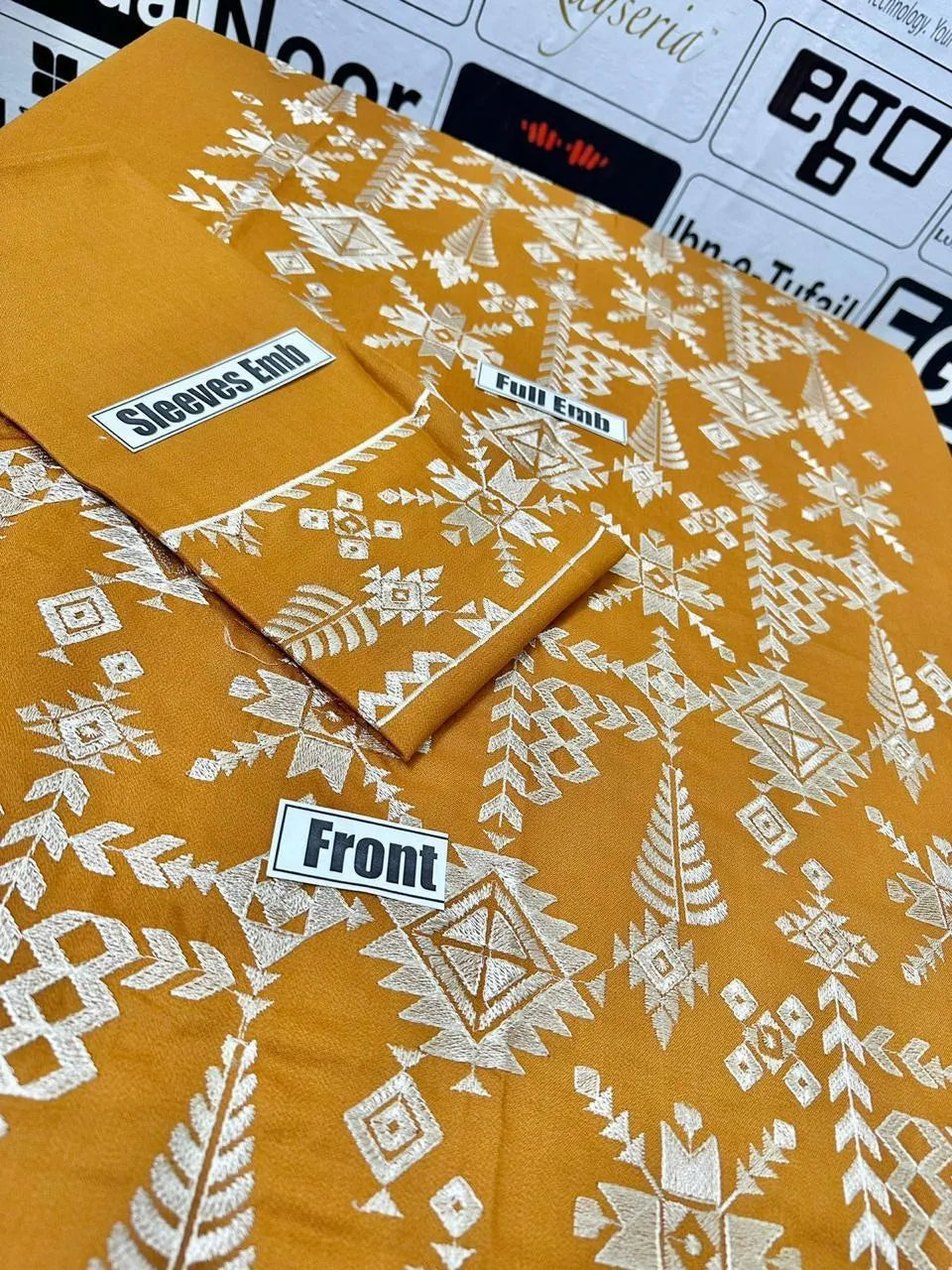 2 Pcs Women's Unstitched Embroidered Suit