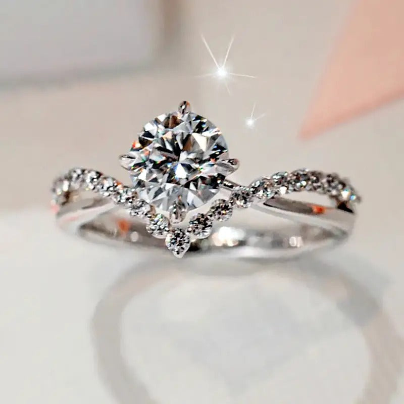 Engagement Ring – Sterling Plated Promise Ring for Women